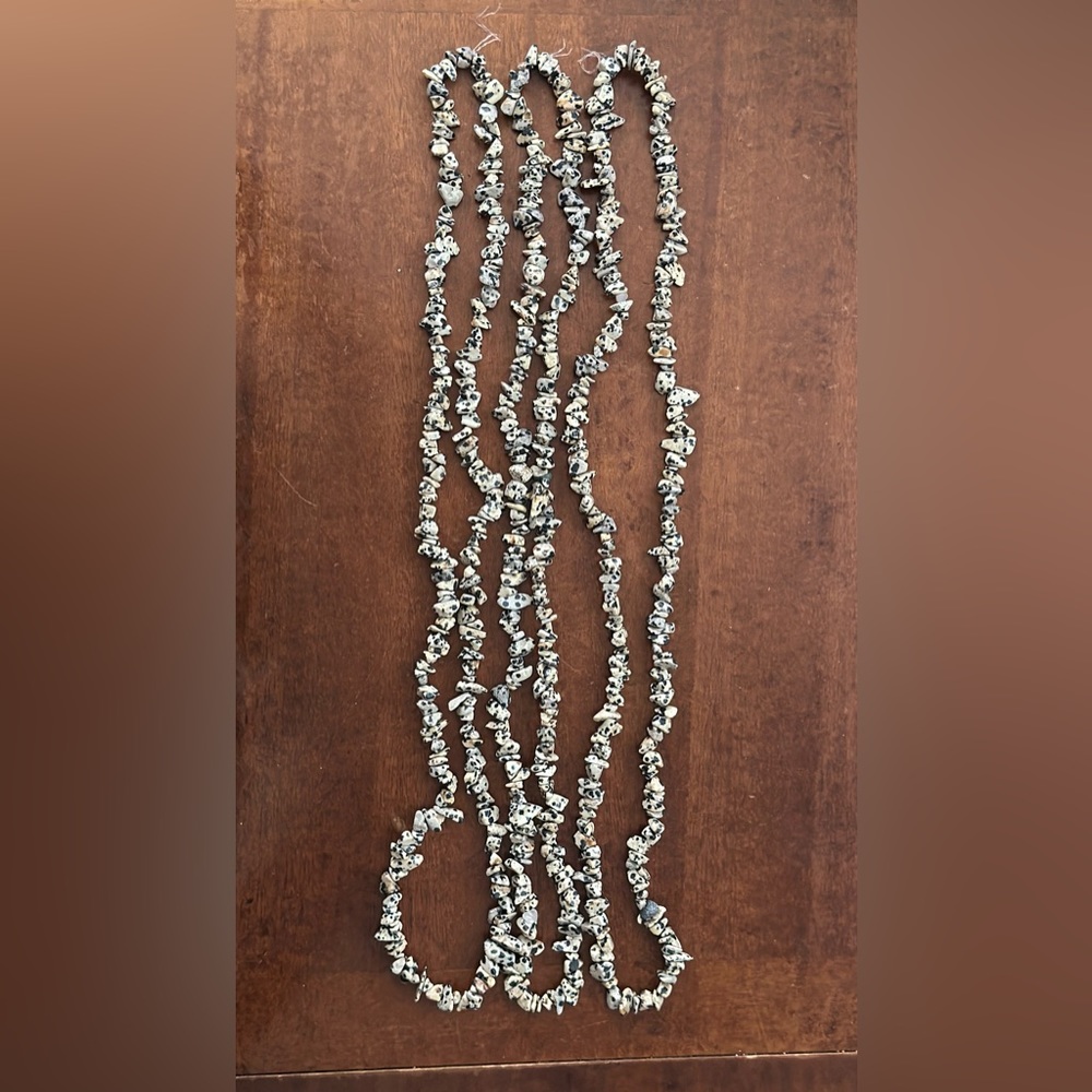 Dalmatian Jasper Chip Necklace 30in